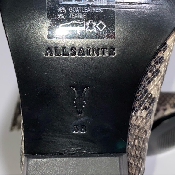 ALL SAINTS LENORA SNAKE PRINT LEATHER BOOTS Bootie Women’s SIZE 8 & 11 - Picture 4 of 14